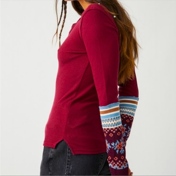 Free People Mikah Layering Cuff Wine Combo - Picture 1 of 4